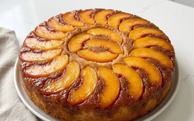 Peach Upside-Down Cake Recipe
