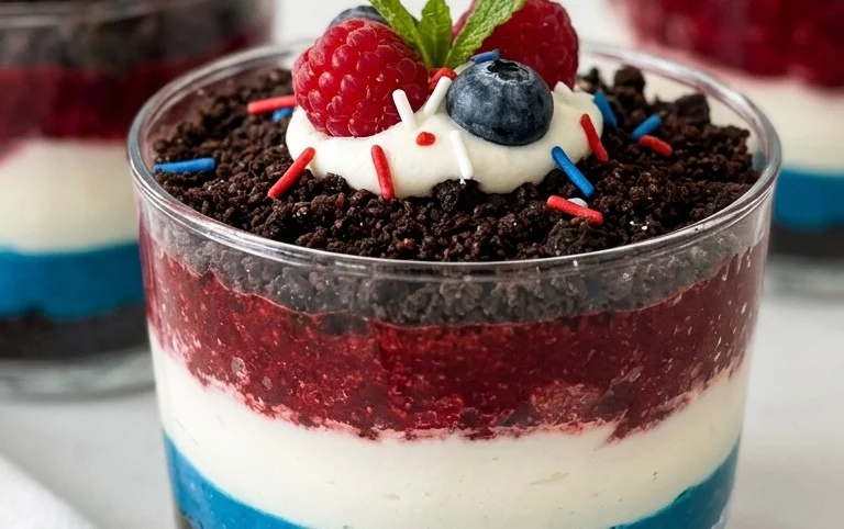 Red, White and Blue Dirt Cups