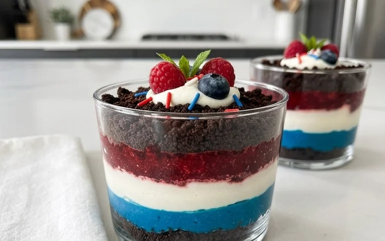 Red, White and Blue Dirt Cups