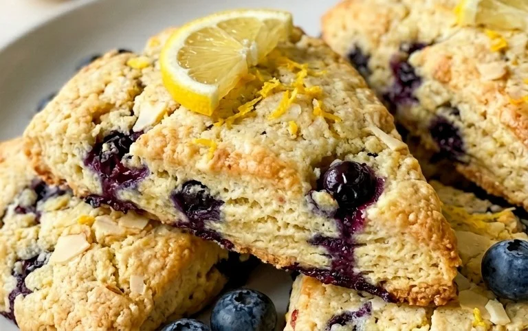 Almond Flour Lemon Blueberry Scones