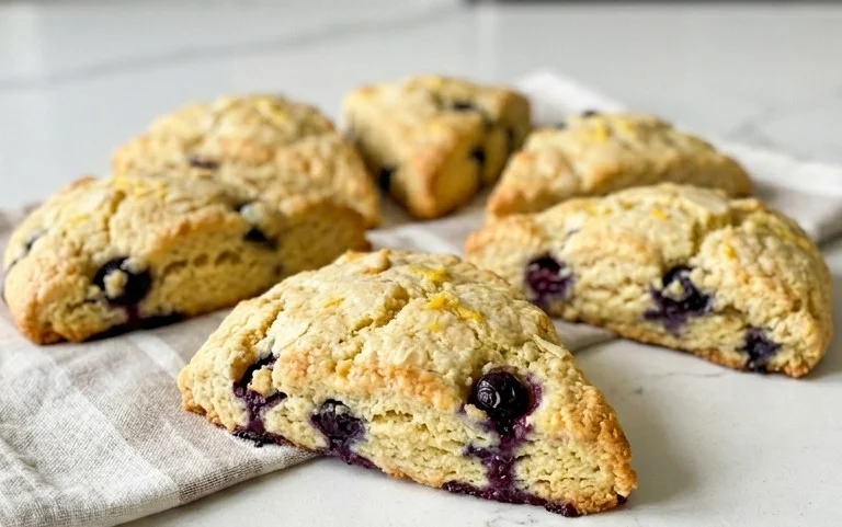Almond Flour Lemon Blueberry Scones