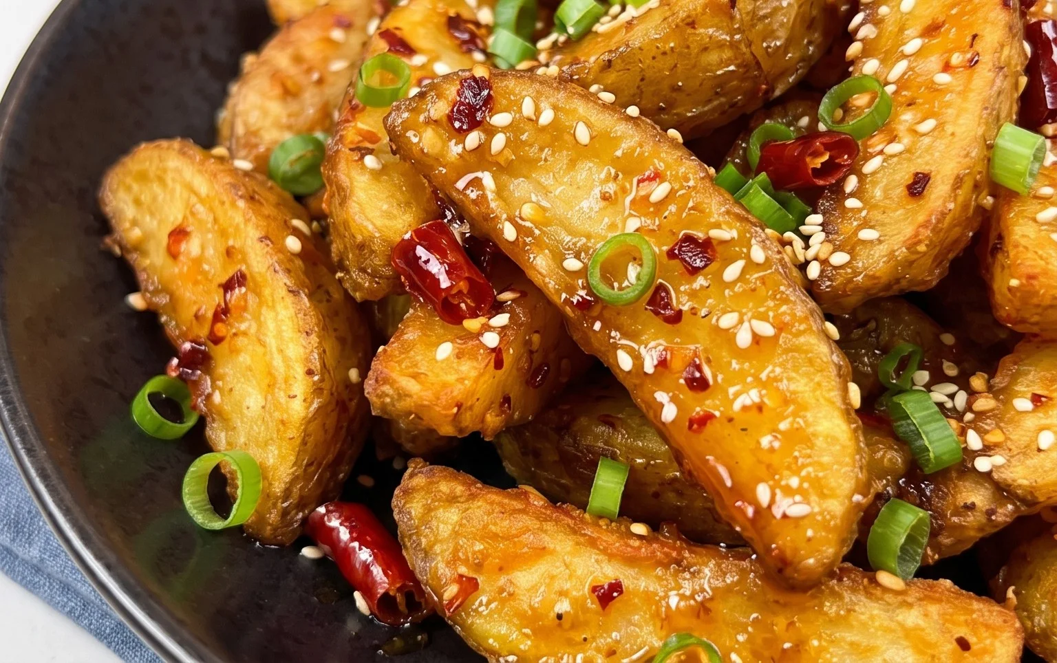 Crispy Honey Chilli Potatoes