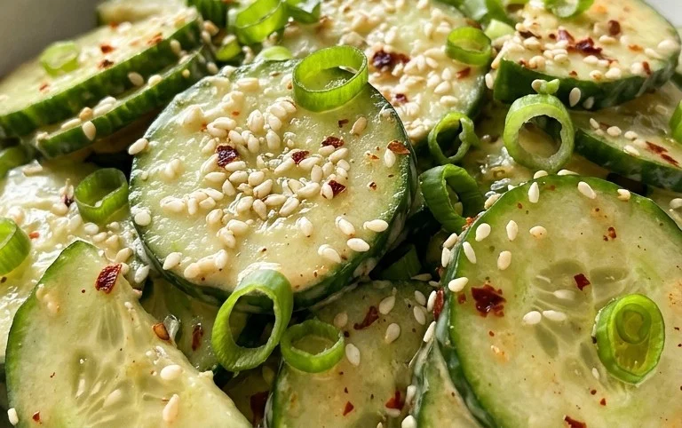 Creamy Asian Cucumber Salad Bowl