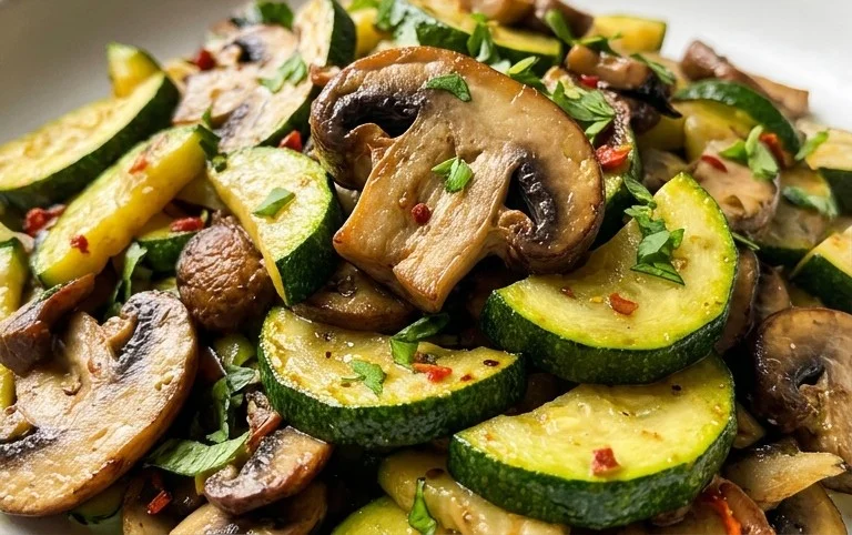 Skillet Zucchini and Mushrooms