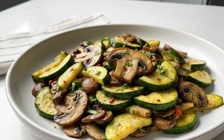 Skillet Zucchini and Mushrooms
