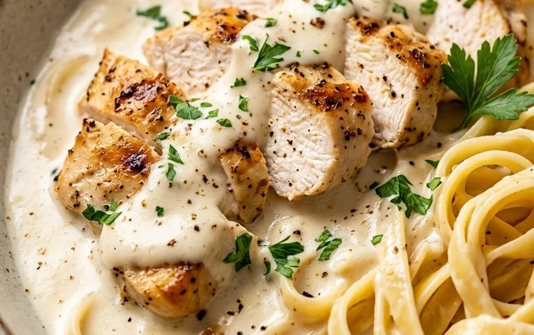 Low Calorie Chicken Alfredo