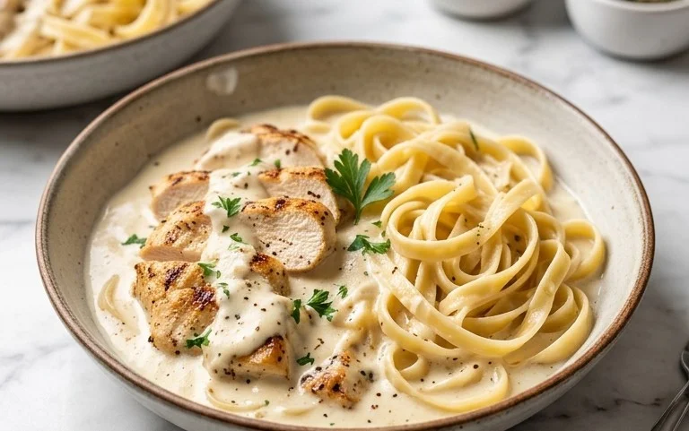 Low Calorie Chicken Alfredo