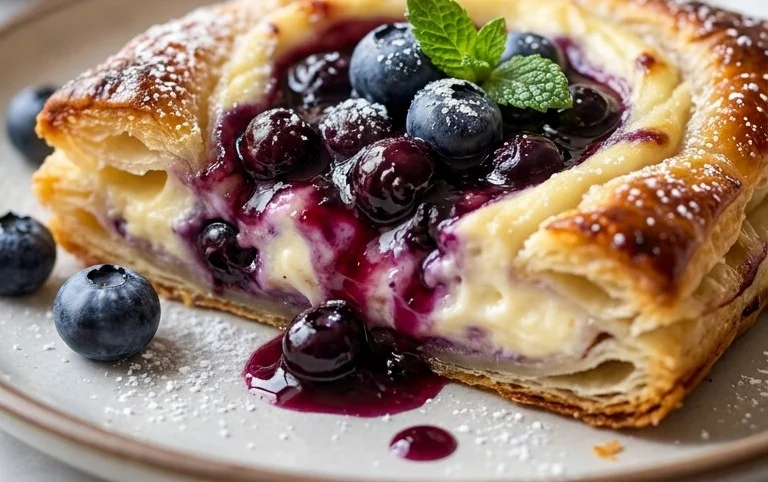 Blueberry Cream Cheese Puff Pastry