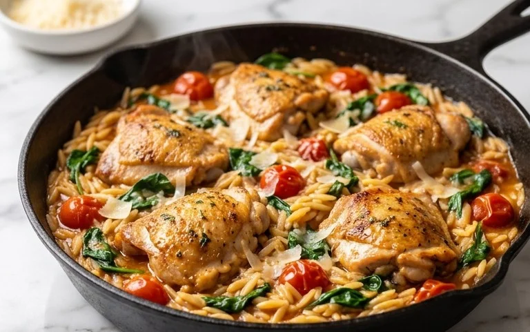 Chicken Orzo (30-Minutes, One-Pan)
