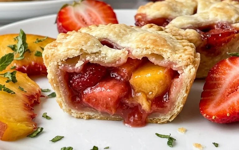 Strawberry Peach Pie Bites