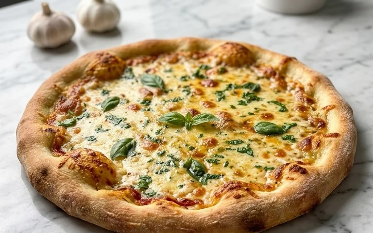 buttery garlic pizza
