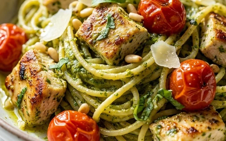 Creamy Chicken Pesto Pasta