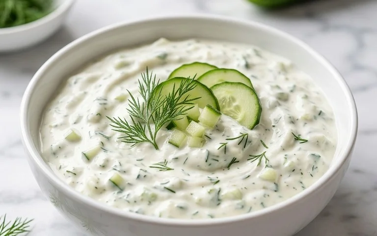 Cucumber Dip with Sour Cream and Dill