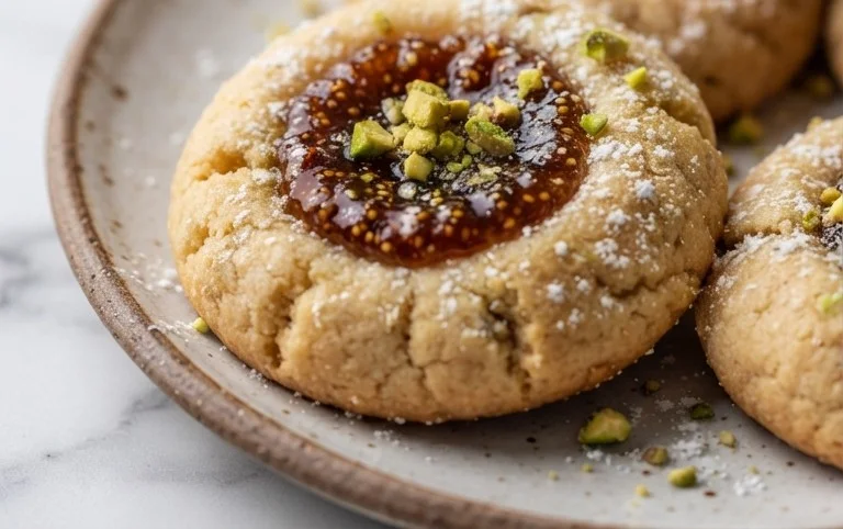 Cardamom Fig Thumbprint Cookies