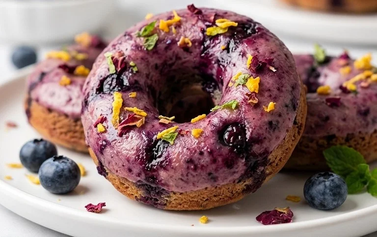 Blueberry Cake Donuts