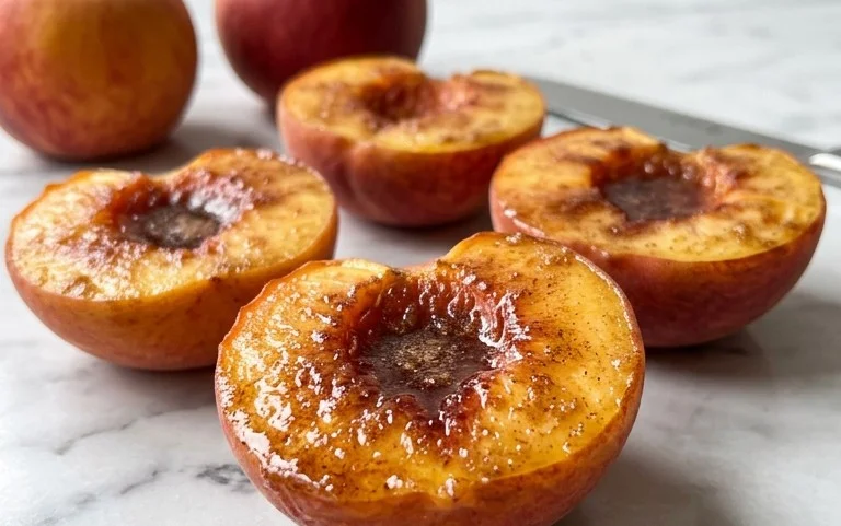 Cinnamon Sugar Baked Peaches