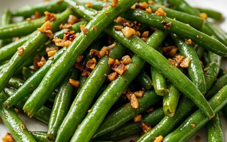 Sautéed Green Beans Recipe with Garlic