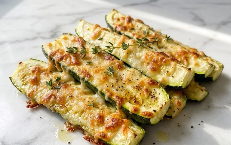 Oven Roasted Parmesan Zucchini